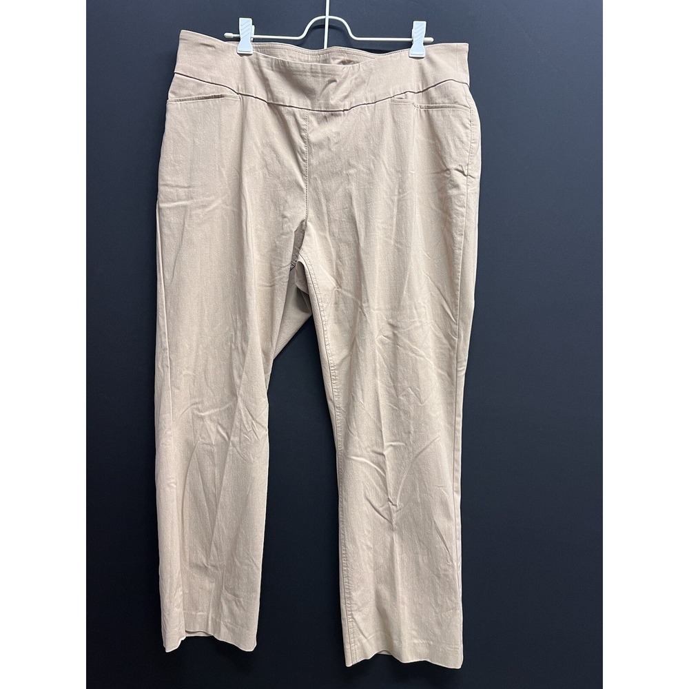 WestBound Pull On Pants Womens Sz 18W Short Beige Stretch